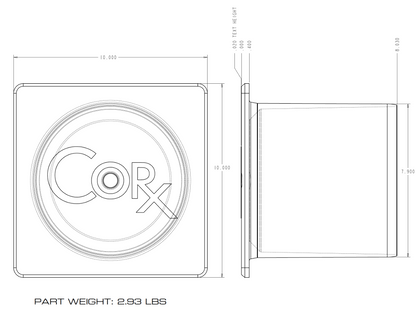 Corx 8" Core Plate Hole Cover